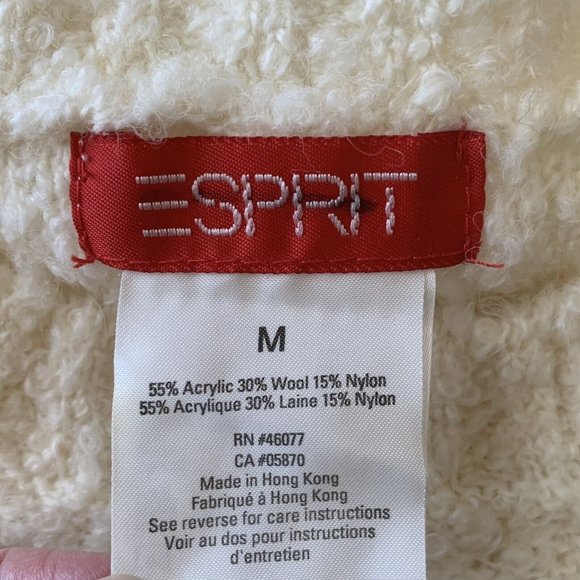 Closet clean out! Vintage 90s Espirit Fitted Cream Boucle Sweater - Picture 8 of 8